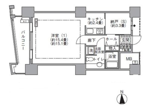 アクティ汐留の物件間取画像